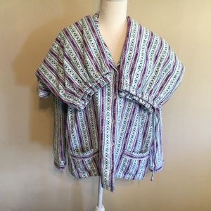 Lanz of Salzburg Tyrolean Hearts Flannel Pajama Set 2 Pants 1 Top XL